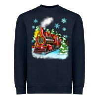 Navy christmas polar express Heavyweight Sweatshirt - Zillion Design Studio