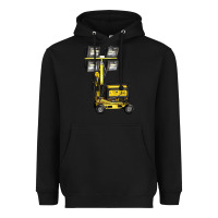 Black Towable Light Towers Heavyweight Hoodie - LillyAllenDesigns