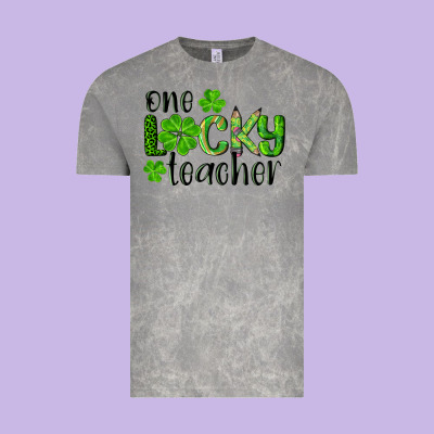 St. Patrick's Day One Lucky Teacher Vintage Tee Designed By Ranaportraitstore