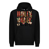 Black holly jolly teacher Premium Hoodie - MaliasSmallBusiness