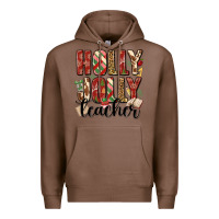 Chestnut holly jolly teacher Premium Hoodie - MaliasSmallBusiness