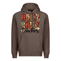 Coffee holly jolly teacher Premium Hoodie - MaliasSmallBusiness