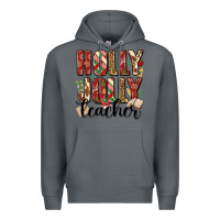 Rock holly jolly teacher Premium Hoodie - MaliasSmallBusiness