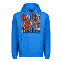 True Royal holly jolly teacher Premium Hoodie - MaliasSmallBusiness