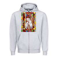 Heather Grey Christmas goat family Zipper Hoodie - Artiststas