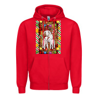 Red Christmas goat family Zipper Hoodie - Artiststas