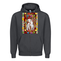 Smoke Christmas goat family Zipper Hoodie - Artiststas