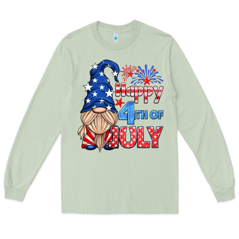 Happy 4th Of July Gnome Long Sleeve Tee by HRA Design Shop | Teevron