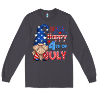 Smoke happy 4th of july gnome Long Sleeve Tee - HRA Design Shop