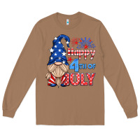 Toasted Coconut happy 4th of july gnome Long Sleeve Tee - HRA Design Shop