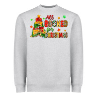 Heather Grey all booked for christmas Heavyweight Sweatshirt - Zillion Design Studio