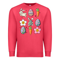 Cardinal easter doodles Premium Sweatshirt - MaliasSmallBusiness