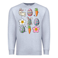 Heather Grey easter doodles Premium Sweatshirt - MaliasSmallBusiness