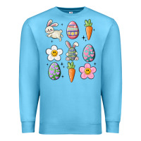 Ocean Blue easter doodles Premium Sweatshirt - MaliasSmallBusiness