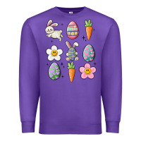 Purple easter doodles Premium Sweatshirt - MaliasSmallBusiness