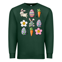 Sports Green easter doodles Premium Sweatshirt - MaliasSmallBusiness