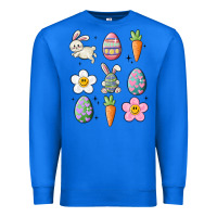 True Royal easter doodles Premium Sweatshirt - MaliasSmallBusiness