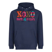 Navy xoxo hugs and kisses Heavyweight Hoodie - Jasminsmagicworld