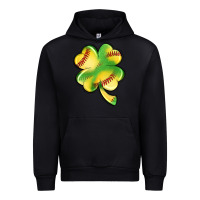 Black st. patrick's day clover softball Urban Hoodie - Artiststas