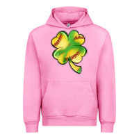 Fuchsia Pink st. patrick's day clover softball Urban Hoodie - Artiststas