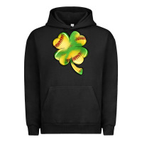 Pigment Black st. patrick's day clover softball Urban Hoodie - Artiststas
