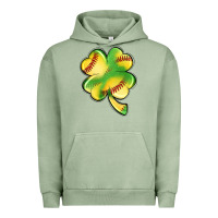Pigment Oil Green st. patrick's day clover softball Urban Hoodie - Artiststas