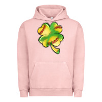 Pigment Salmon st. patrick's day clover softball Urban Hoodie - Artiststas
