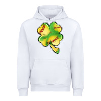 White st. patrick's day clover softball Urban Hoodie - Artiststas