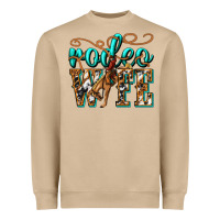 Mushroom rodeo wife western Heavyweight Sweatshirt - texasbilliewilder