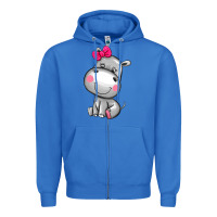 True Royal cute hippopotamus Zipper Hoodie - AdoDesignShop