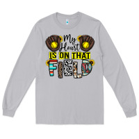 Moon Dust my heart is on that field Long Sleeve Tee - CowhideDigitalArt