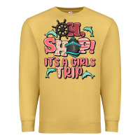 Antique Gold oh ship it's a girls trip Premium Sweatshirt - MaliasSmallBusiness