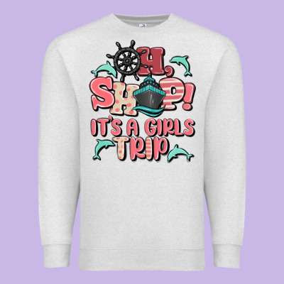 Oh Ship It's A Girls Trip Premium Sweatshirt Designed By Maliassmallbusiness