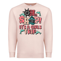 Pale Pink oh ship it's a girls trip Premium Sweatshirt - MaliasSmallBusiness