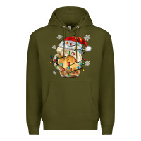 Army Green christmas beer Premium Hoodie - MaliasSmallBusiness