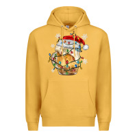 Mustard christmas beer Premium Hoodie - MaliasSmallBusiness