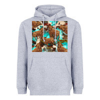 Heather Grey astec cowhide highlands cow Heavyweight Hoodie - BarkalooDesign