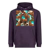 Plum astec cowhide highlands cow Heavyweight Hoodie - BarkalooDesign