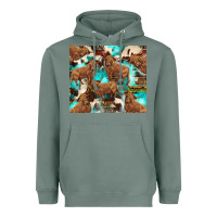 Sage astec cowhide highlands cow Heavyweight Hoodie - BarkalooDesign