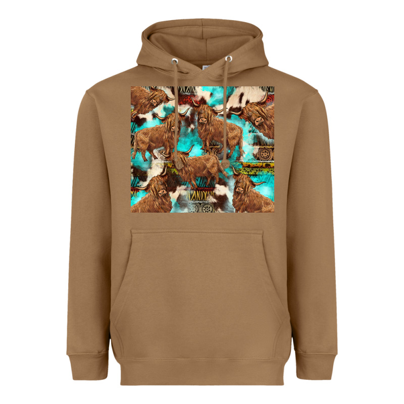 Astec Cowhide Highlands Cow Heavyweight Hoodie by BarkalooDesign | Teevron
