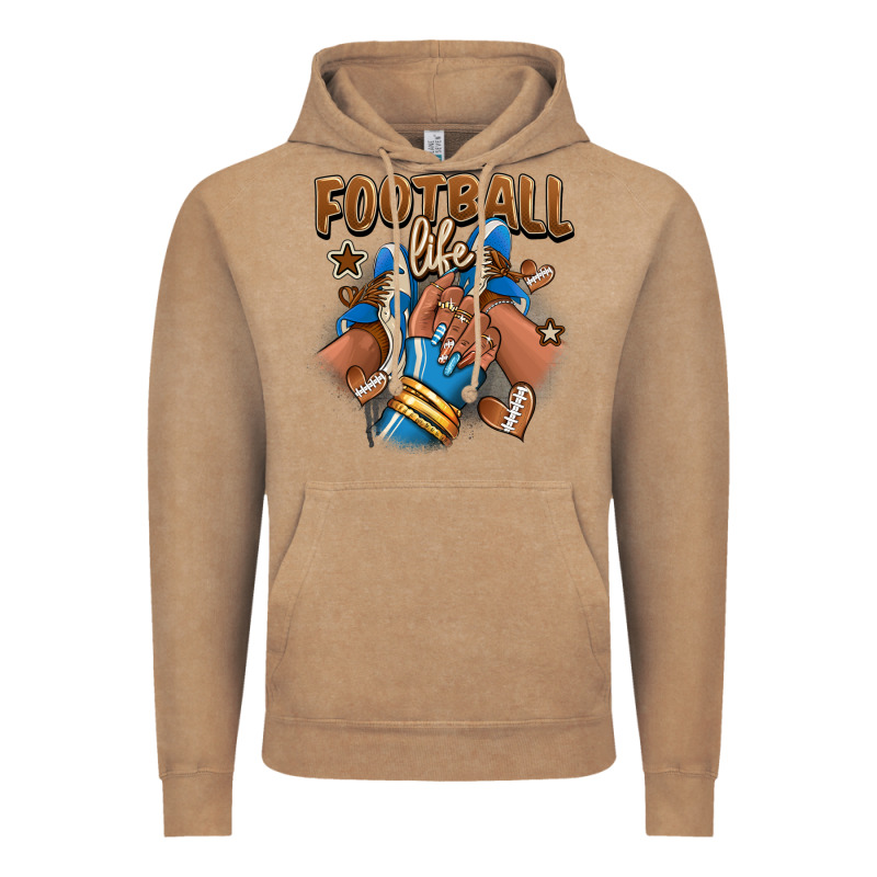 Football Life Afro Girl Sneakers Vintage Hoodie by RanaPortraitStore | Teevron
