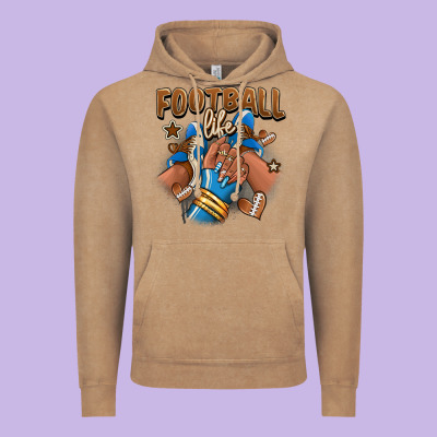 Vintage Hoodie Football life afro girl sneakers