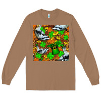 Toasted Coconut St patricks  duck with leprechaun hat  seamless Long Sleeve Tee - FaDigitalArtStudio