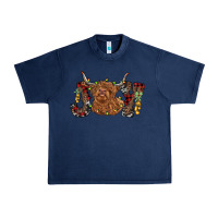 Navy joy highland cow Urban Heavy Tee - RanaPortraitStore