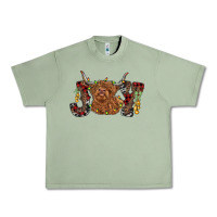 Oil Green joy highland cow Urban Heavy Tee - RanaPortraitStore