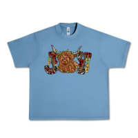Pebble Blue joy highland cow Urban Heavy Tee - RanaPortraitStore