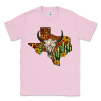Bubblegum Pink bull skull texas map western Classic Tee - BarkalooDesign