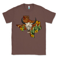 Chestnut bull skull texas map western Classic Tee - BarkalooDesign