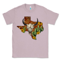 Lilac bull skull texas map western Classic Tee - BarkalooDesign