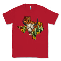 Red bull skull texas map western Classic Tee - BarkalooDesign